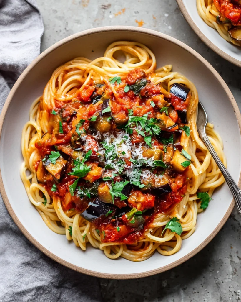 Roasted Eggplant Pasta Recipe