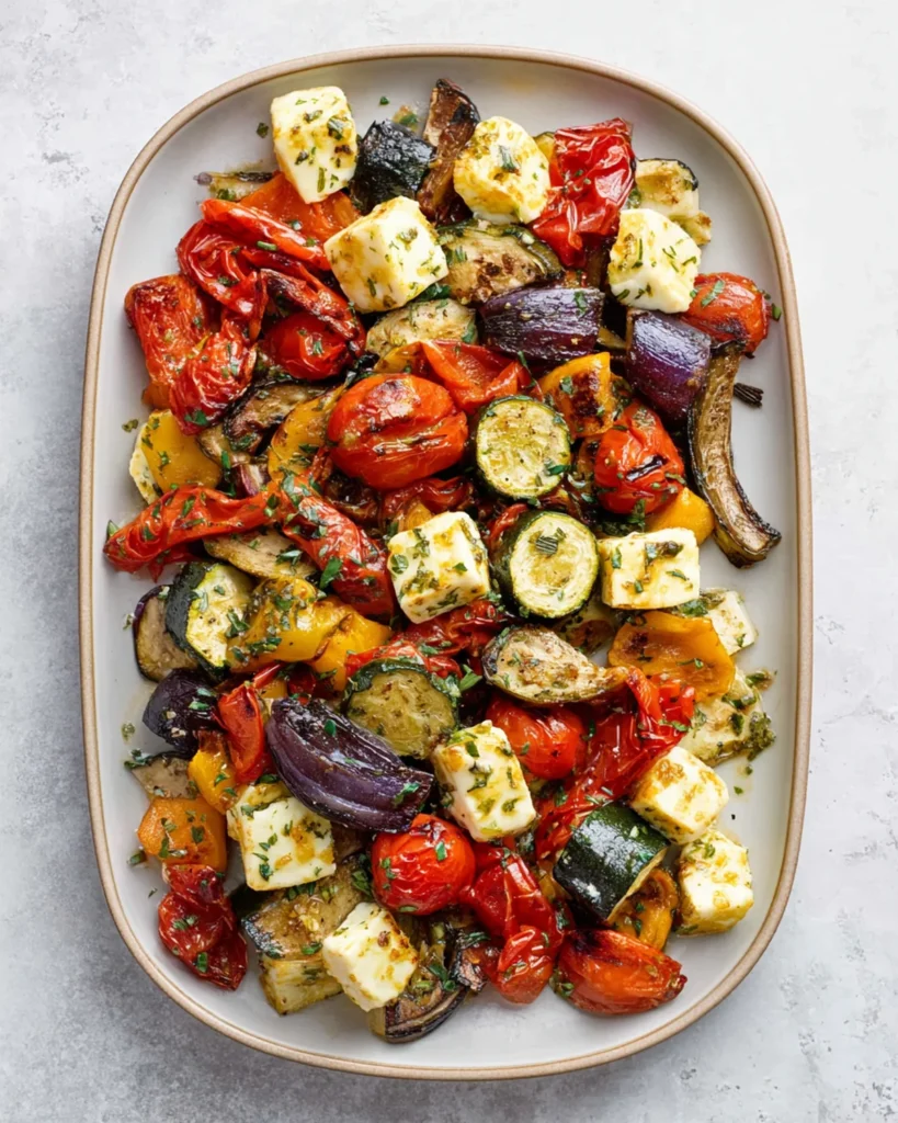 Roasted Mediterranean Vegetables and Halloumi Recipe