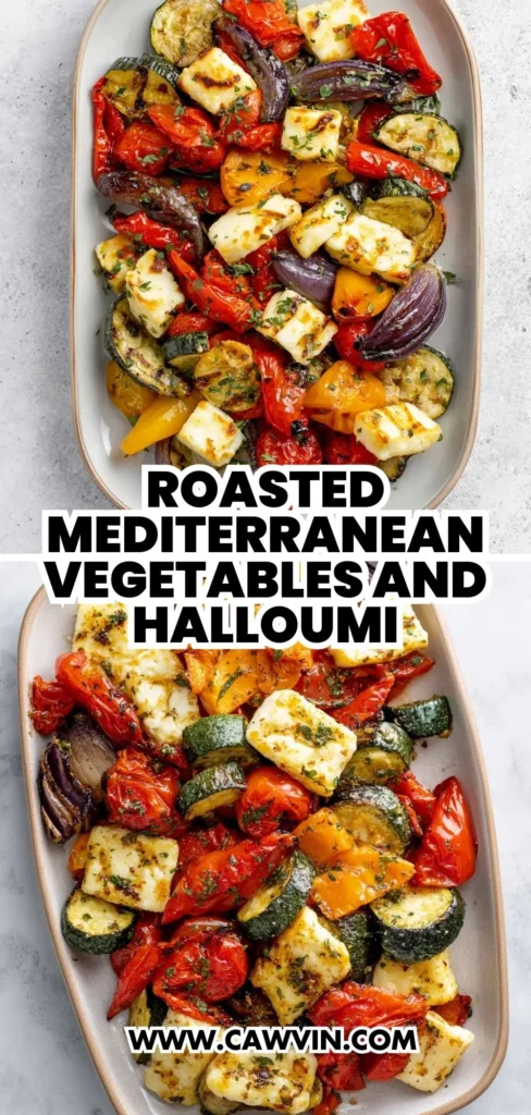 Roasted Mediterranean Vegetables and Halloumi 2 1 - Easy Peasy Recipes