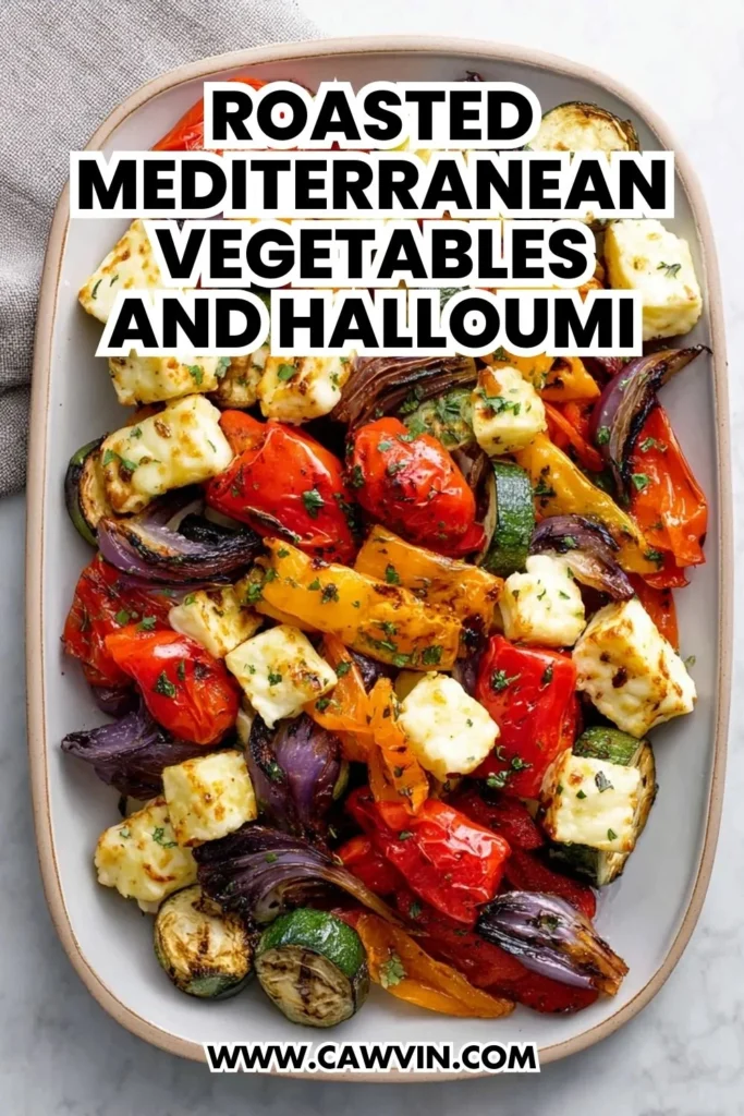 Roasted Mediterranean Vegetables and Halloumi - Easy Peasy Recipes