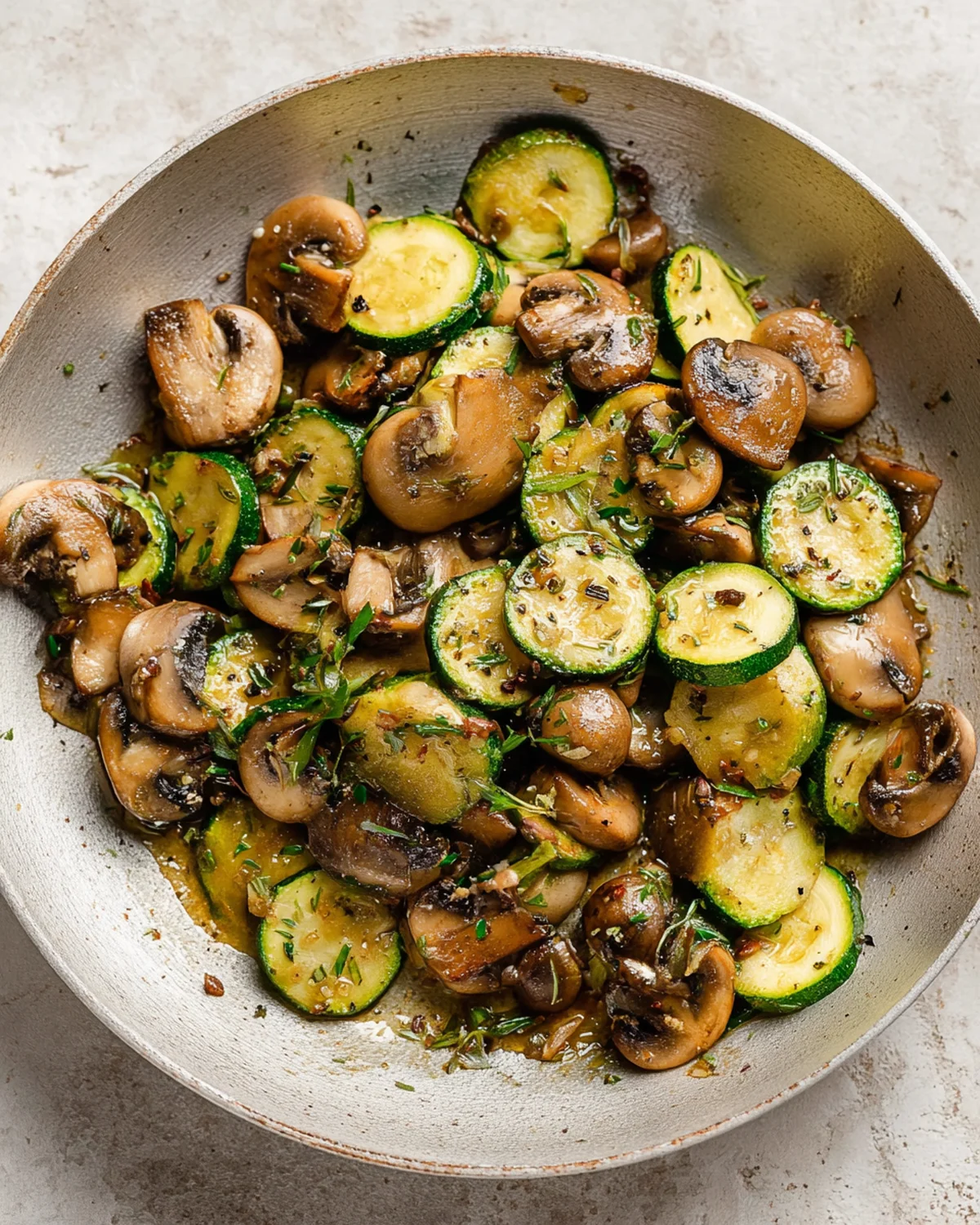 Skillet Zucchini and Mushrooms Recipe
