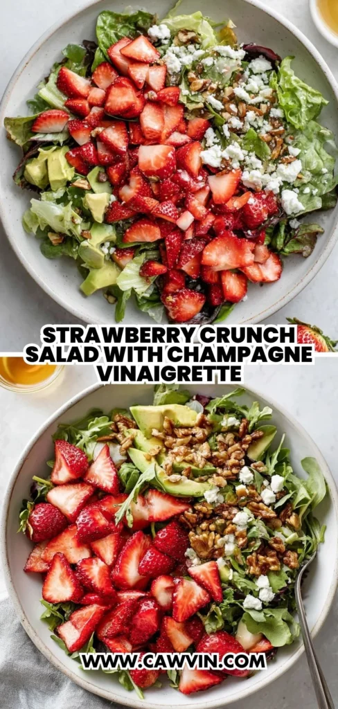 Strawberry Crunch Salad with Champagne Vinaigrette 2 1 - Easy Peasy Recipes