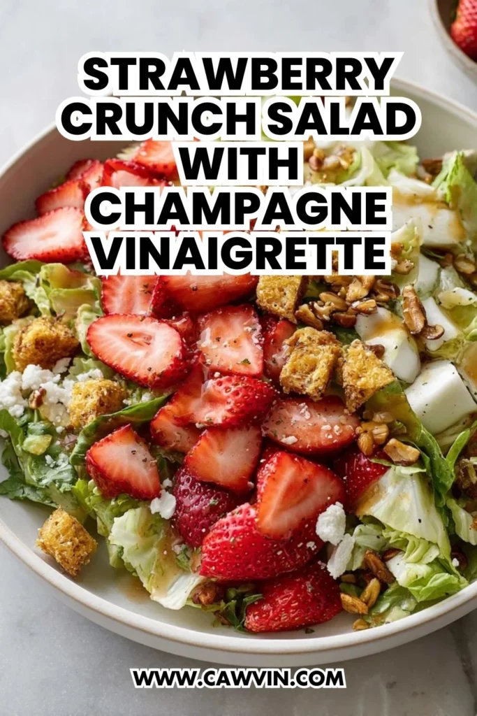 Strawberry Crunch Salad with Champagne Vinaigrette - Easy Peasy Recipes