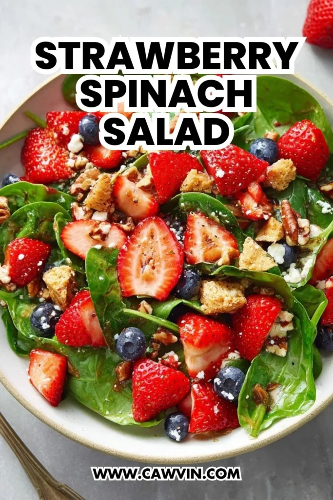 Strawberry Spinach Salad - Easy Peasy Recipes