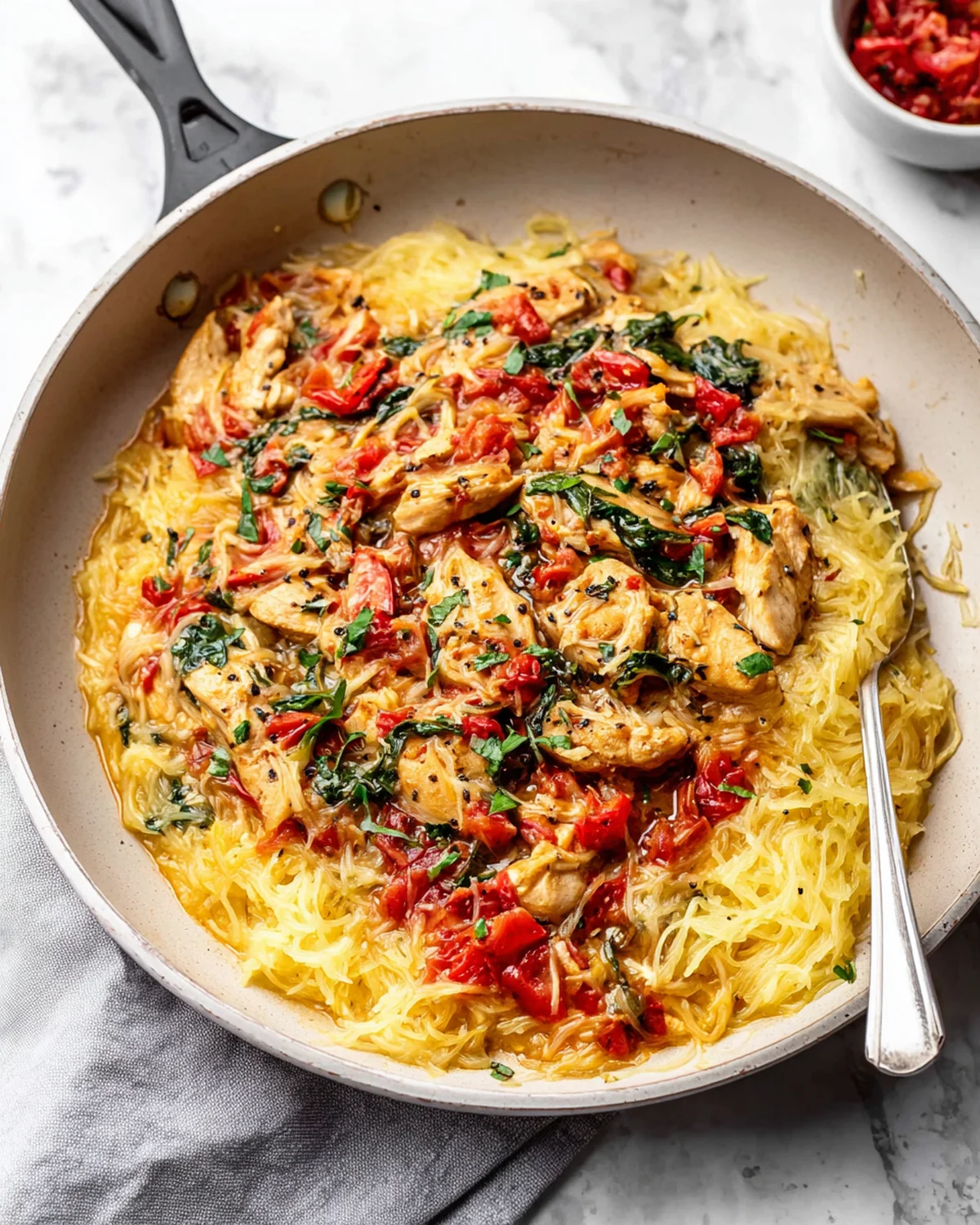 Tuscan Chicken and Spaghetti Squash Recipe