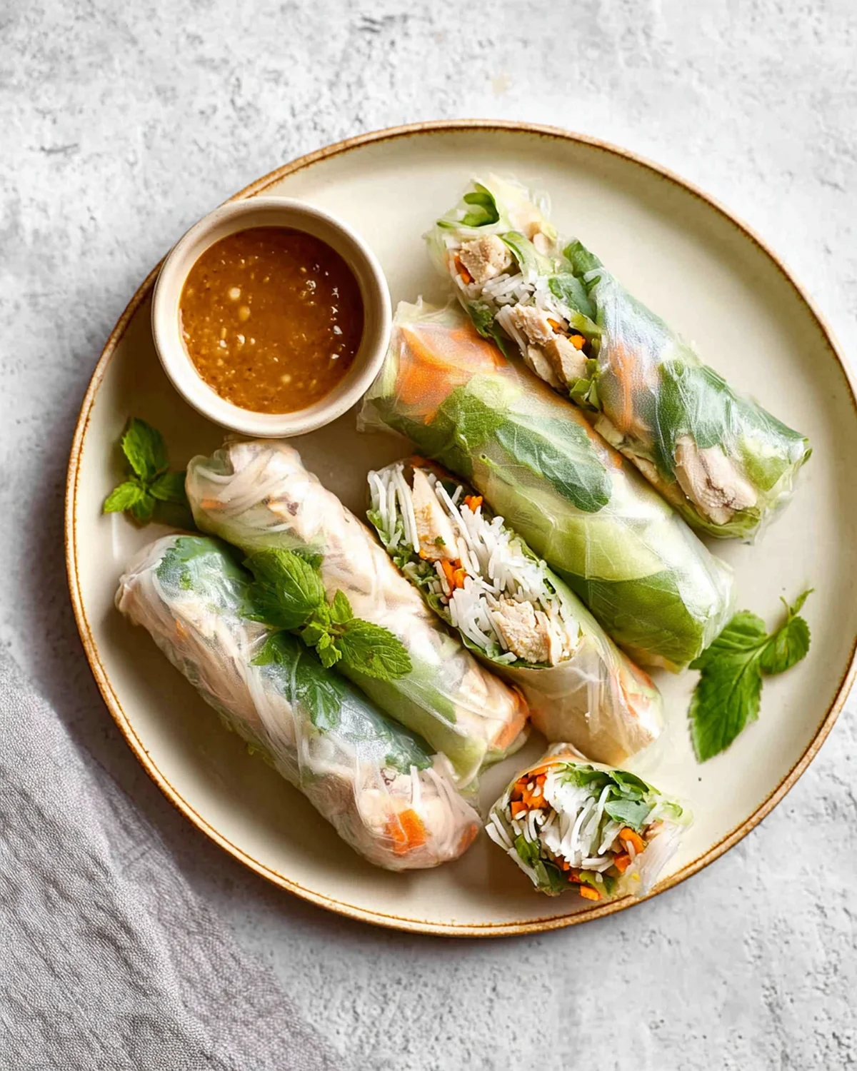 Vietnamese Summer Rolls with Chicken Recipe