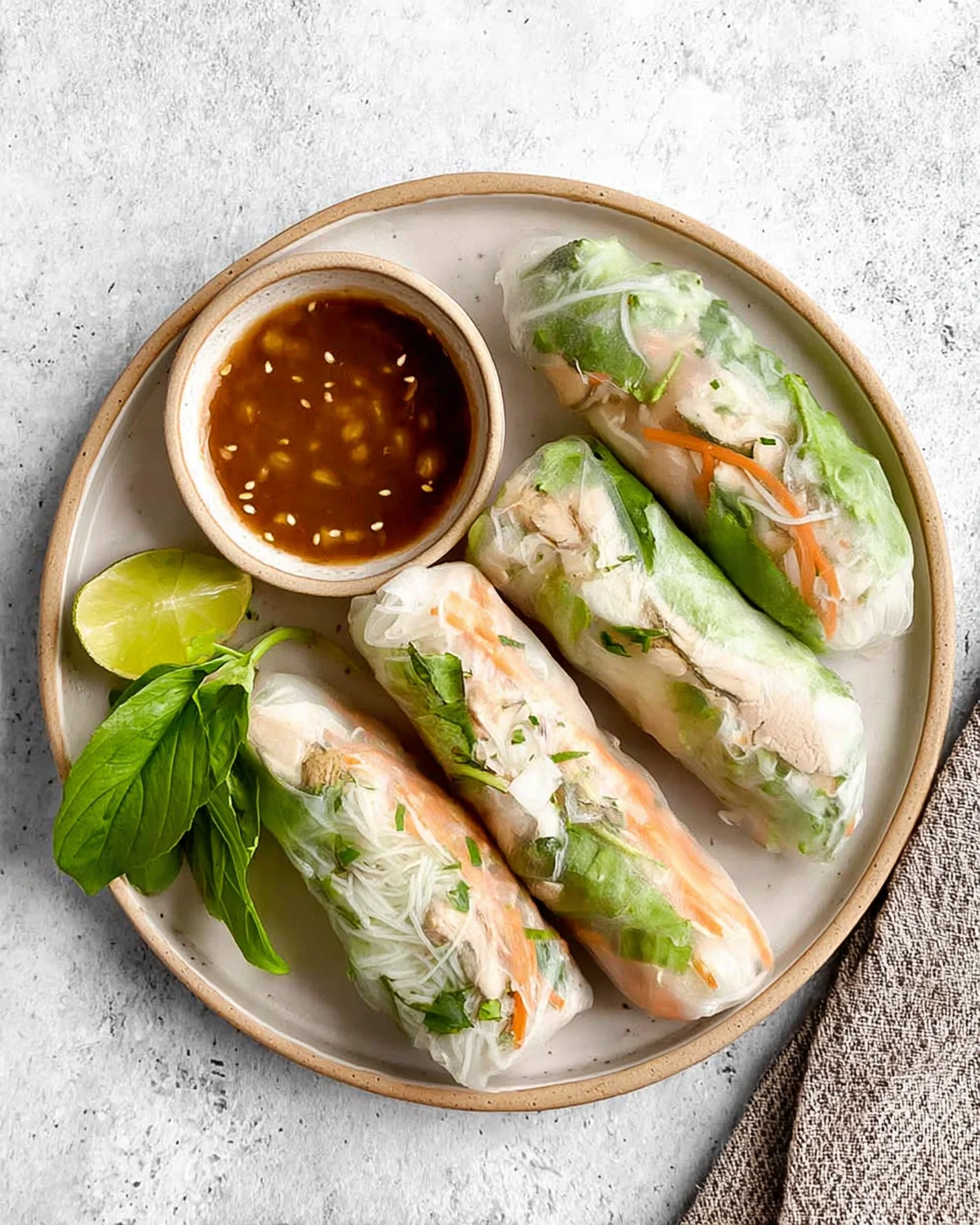 Vietnamese Summer Rolls with Chicken - Image 2