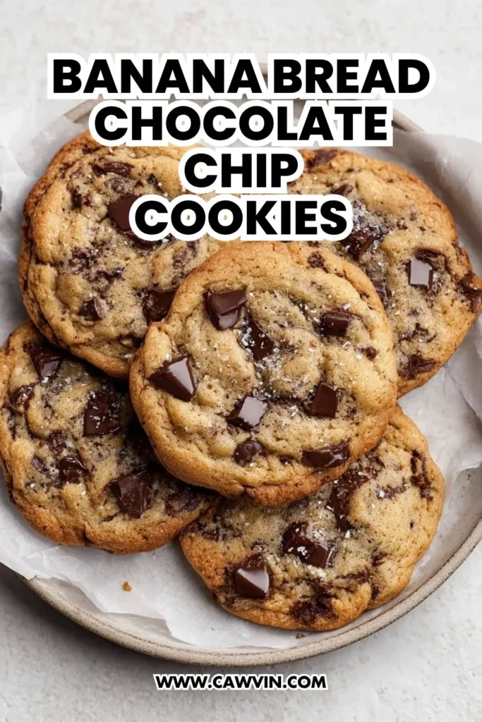 Banana Bread Chocolate Chip Cookies - Easy Peasy Recipes