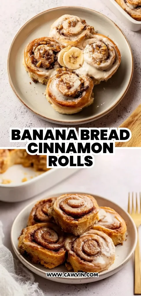 Banana Bread Cinnamon Rolls 2 1 - Easy Peasy Recipes