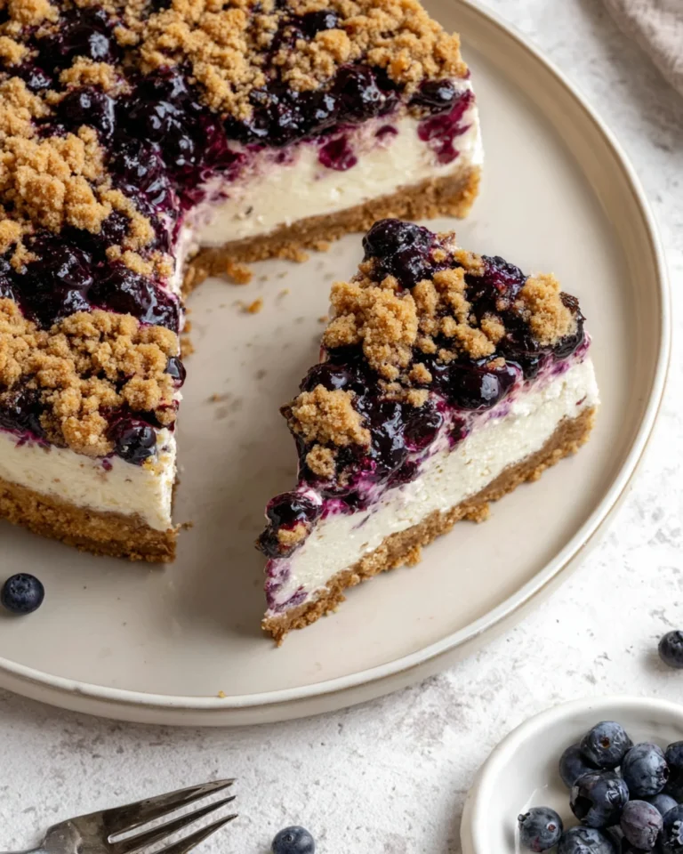Blueberry Crumble Cheesecake Recipe
