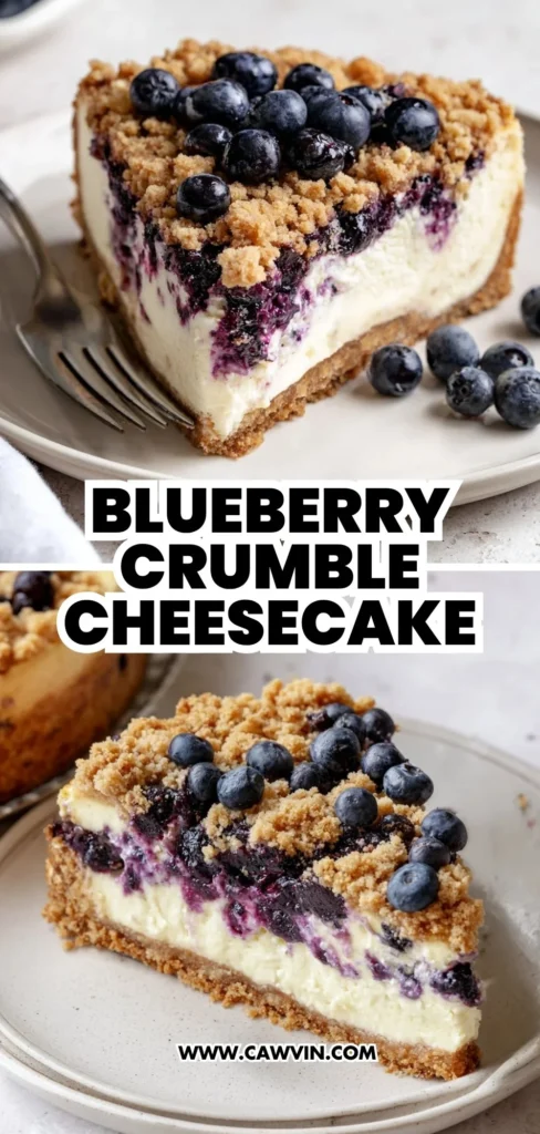 Blueberry Crumble Cheesecake 2 1 - Easy Peasy Recipes