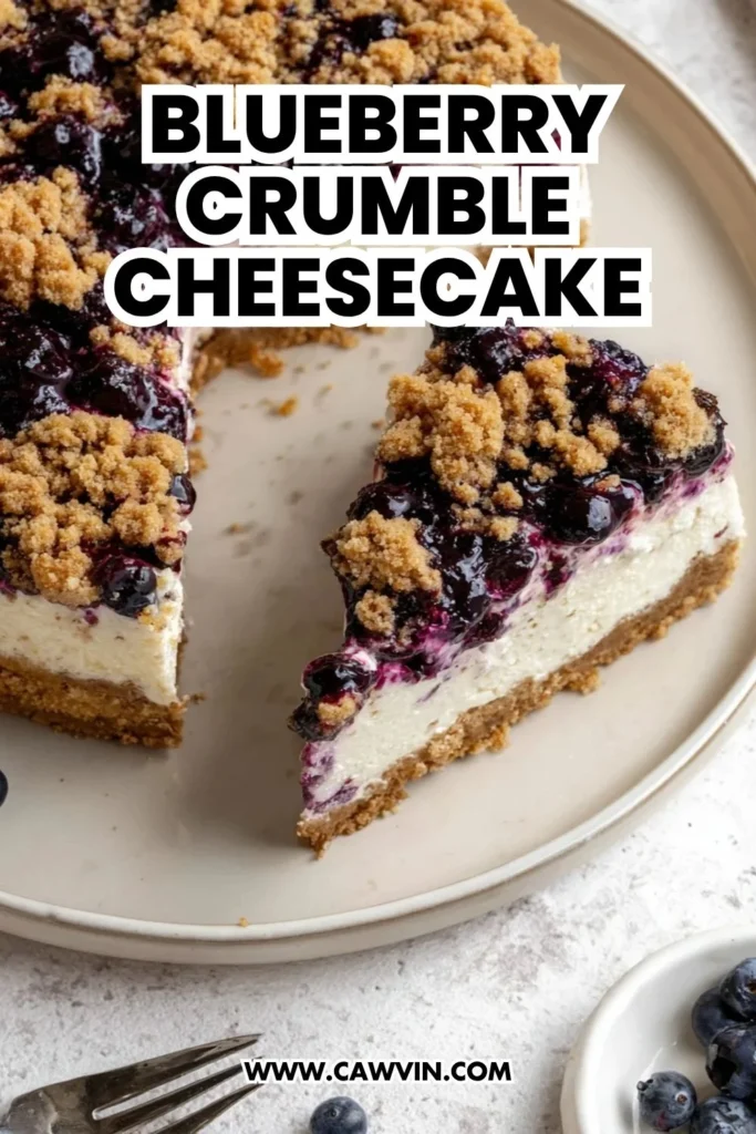 Blueberry Crumble Cheesecake - Easy Peasy Recipes