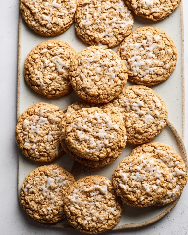 Brown Butter Iced Oatmeal Cookies Recipe