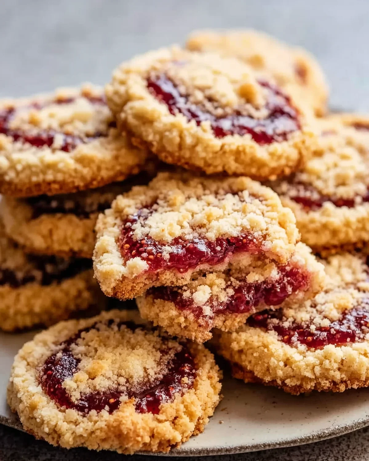 Buttery Raspberry Crumble Cookies with a Sweet Jam Filling - Image 2