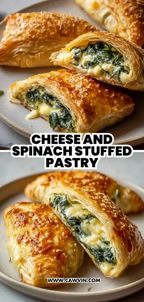 Cheese and Spinach Stuffed Pastry 2 1 - Easy Peasy Recipes