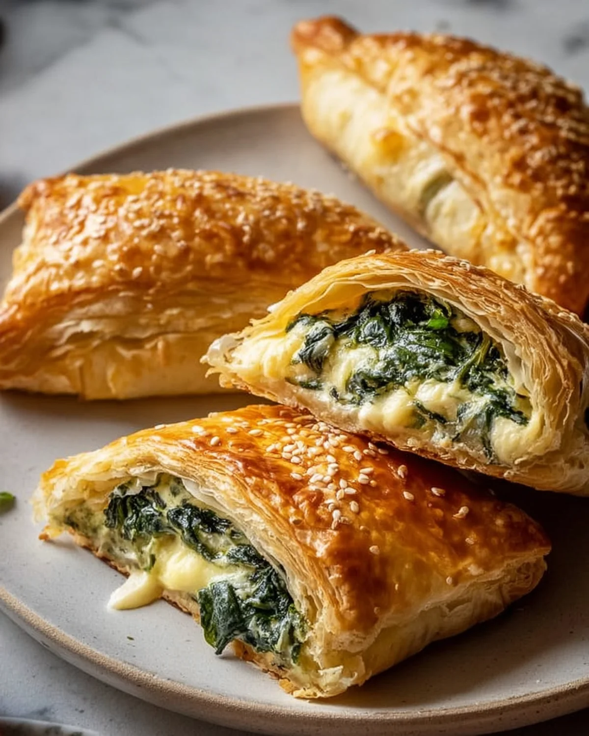 Cheese and Spinach Stuffed Pastry - Image 2