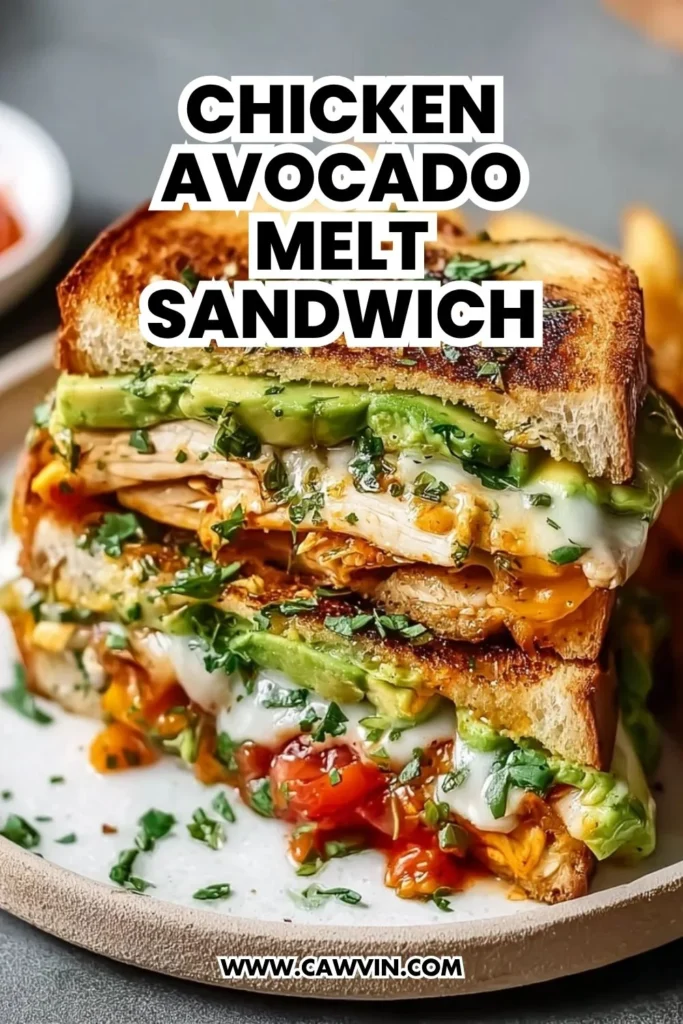 Chicken Avocado Melt Sandwich - Easy Peasy Recipes