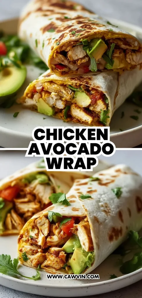 Chicken Avocado Wrap 2 1 - Easy Peasy Recipes