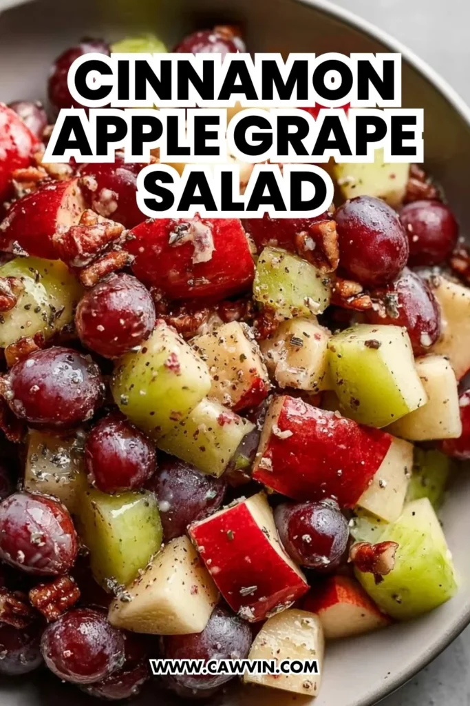 Cinnamon Apple Grape Salad - Easy Peasy Recipes