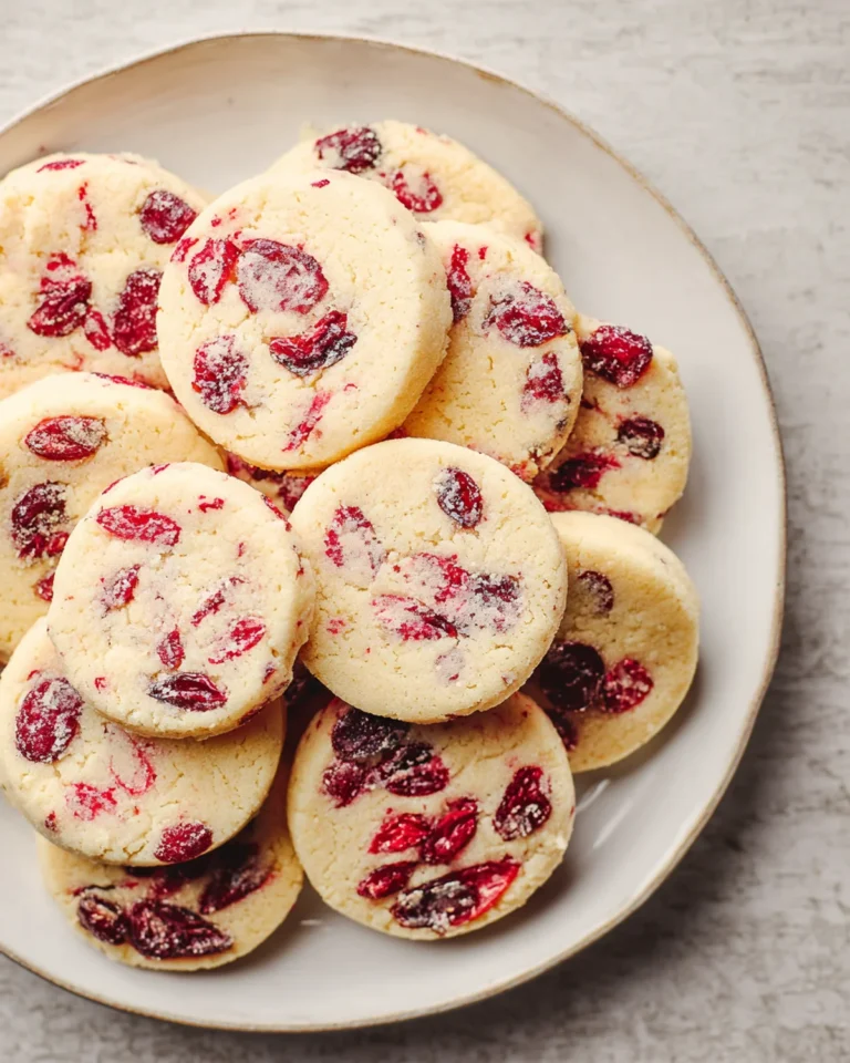 Cranberry Orange Shortbread Cookies Recipe
