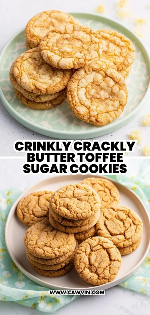 Crinkly Crackly Butter Toffee Sugar Cookies 2 1 - Easy Peasy Recipes