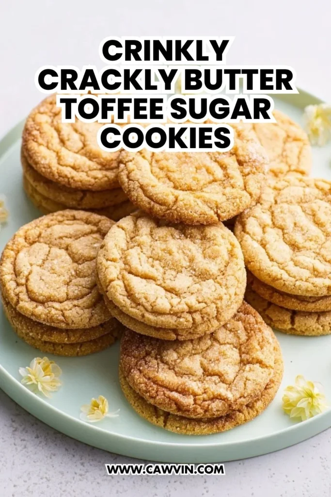 Crinkly Crackly Butter Toffee Sugar Cookies - Easy Peasy Recipes