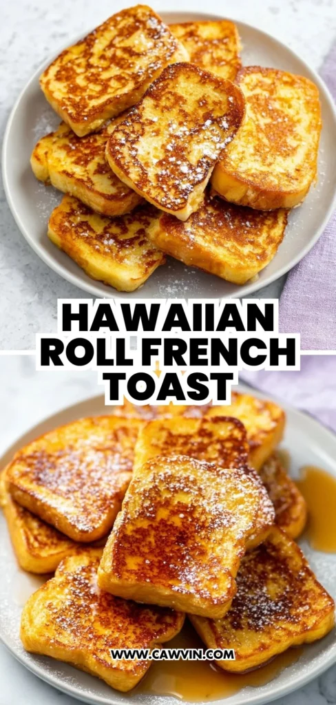 Hawaiian Roll French Toast 2 1 - Easy Peasy Recipes