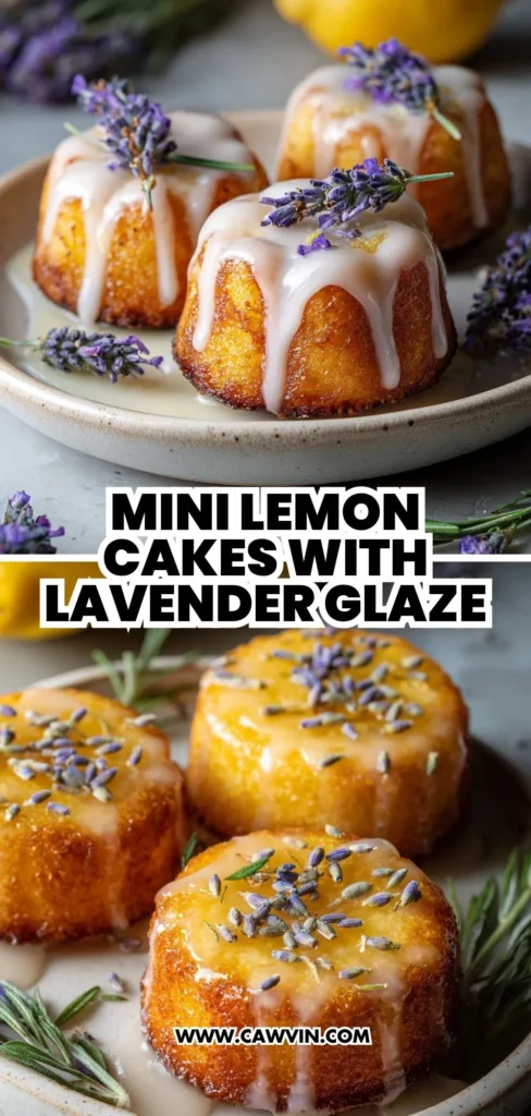 Mini Lemon Cakes with Lavender Glaze 2 1 - Easy Peasy Recipes