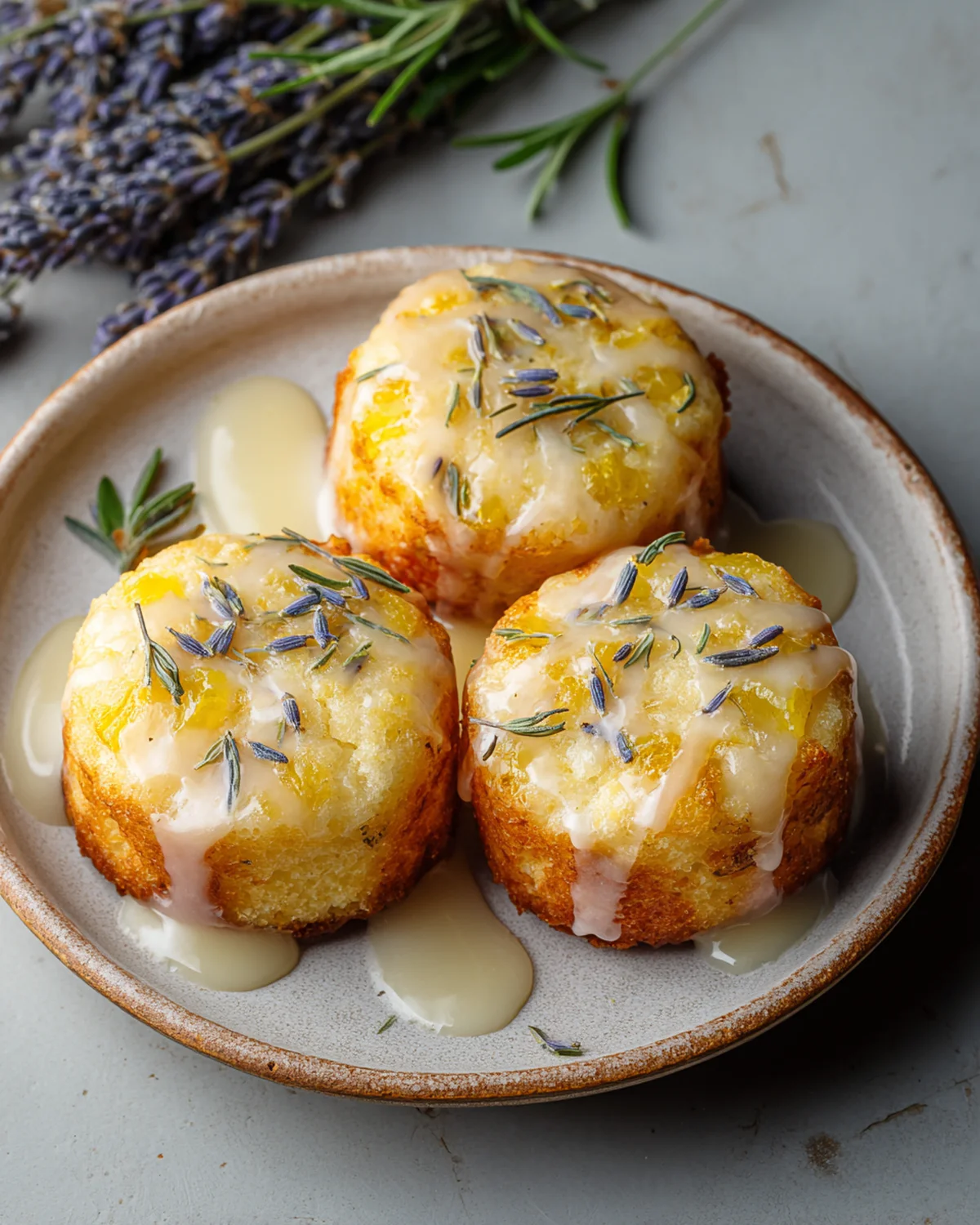Mini Lemon Cakes with Lavender Glaze - Image 4