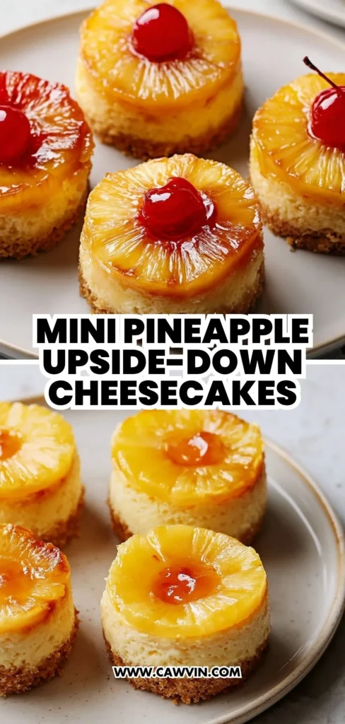 Mini Pineapple Upside Down Cheesecakes 2 1 - Easy Peasy Recipes
