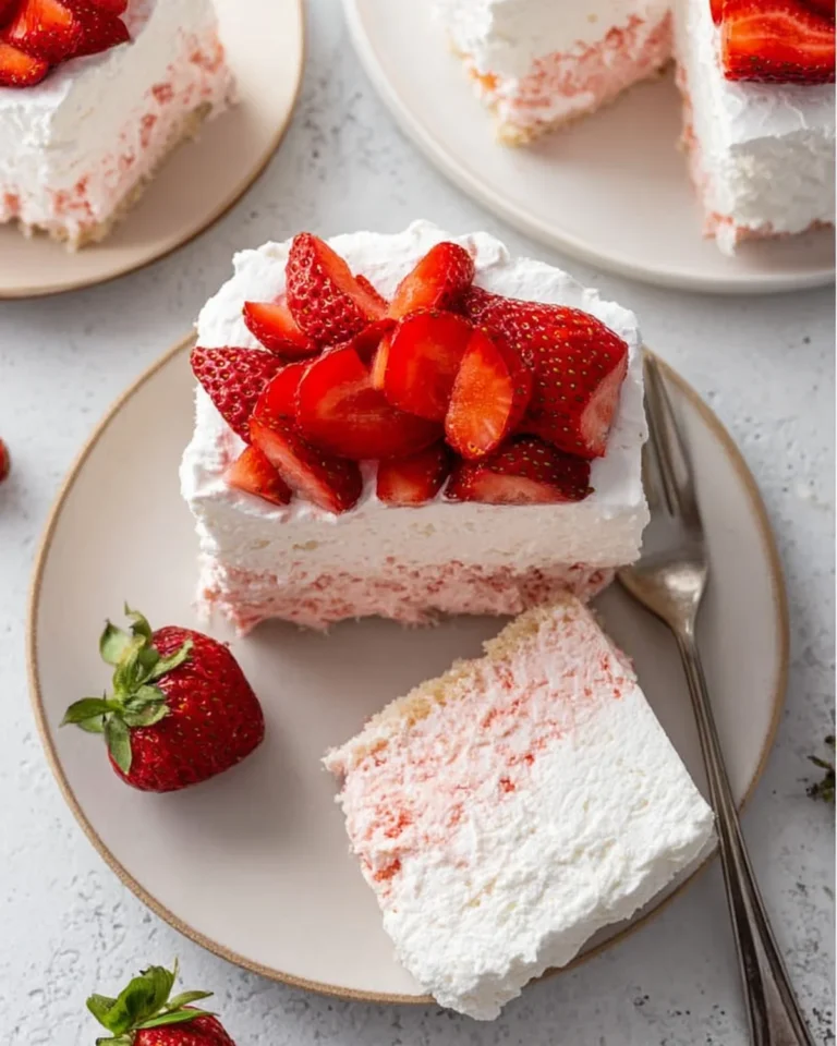 No Bake Strawberry Cloud Cake Recipe