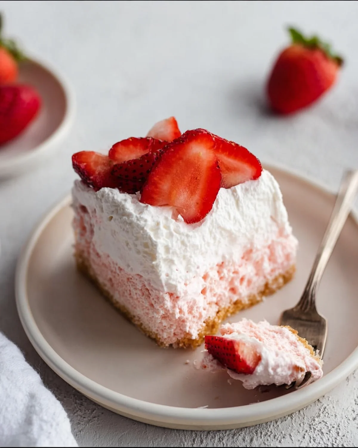 No Bake Strawberry Cloud Cake - Image 2
