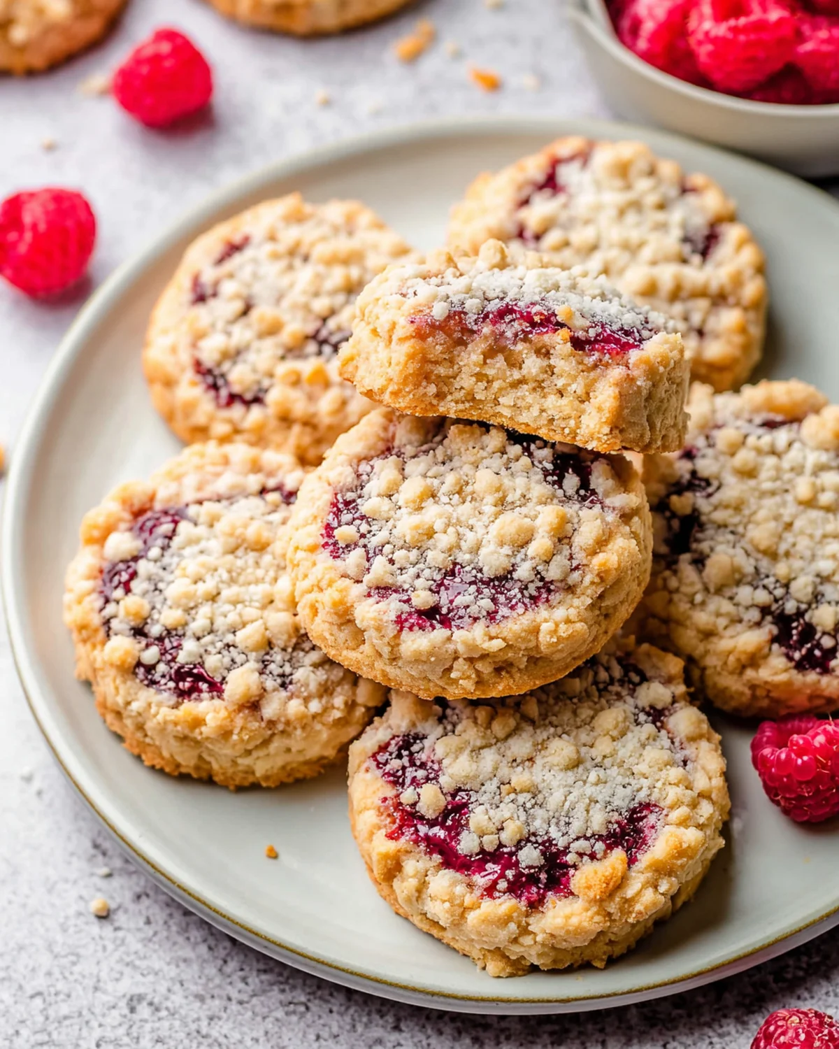 Raspberry Crumble Cookies Recipe