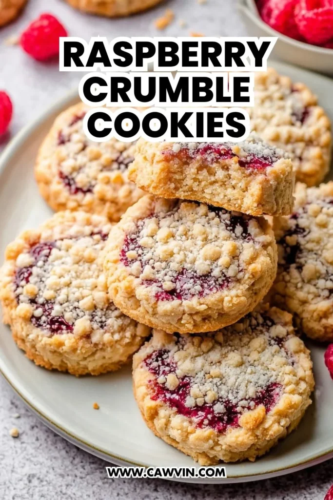 Raspberry Crumble Cookies - Easy Peasy Recipes