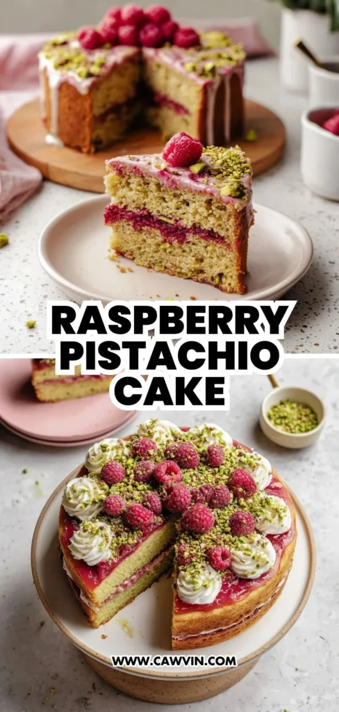 Raspberry Pistachio Cake 2 1 - Easy Peasy Recipes