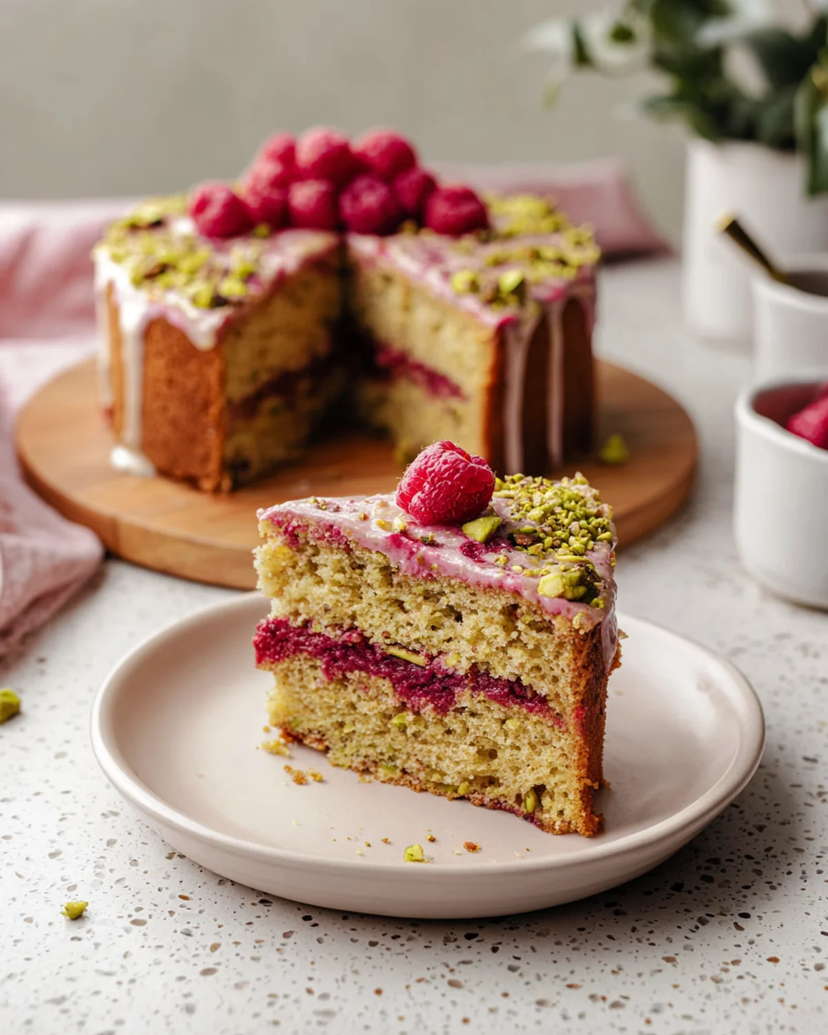 Raspberry Pistachio Cake - Image 2