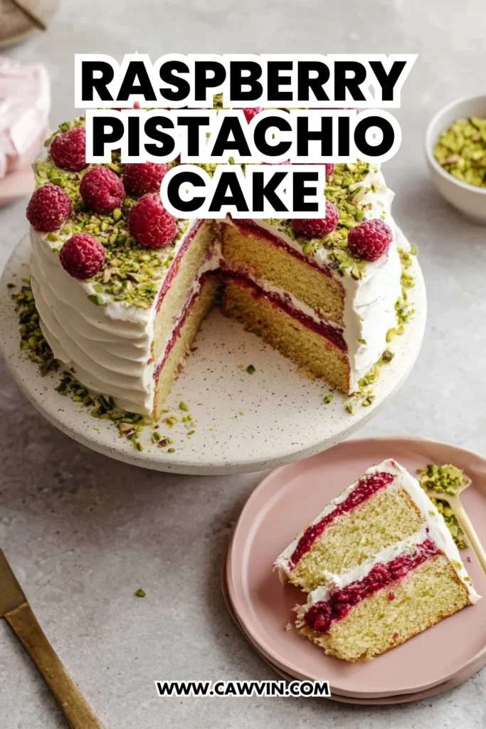 Raspberry Pistachio Cake - Easy Peasy Recipes
