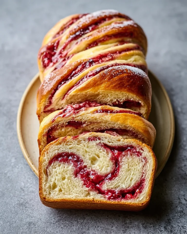 Raspberry Swirl Brioche Loaf Recipe Recipe