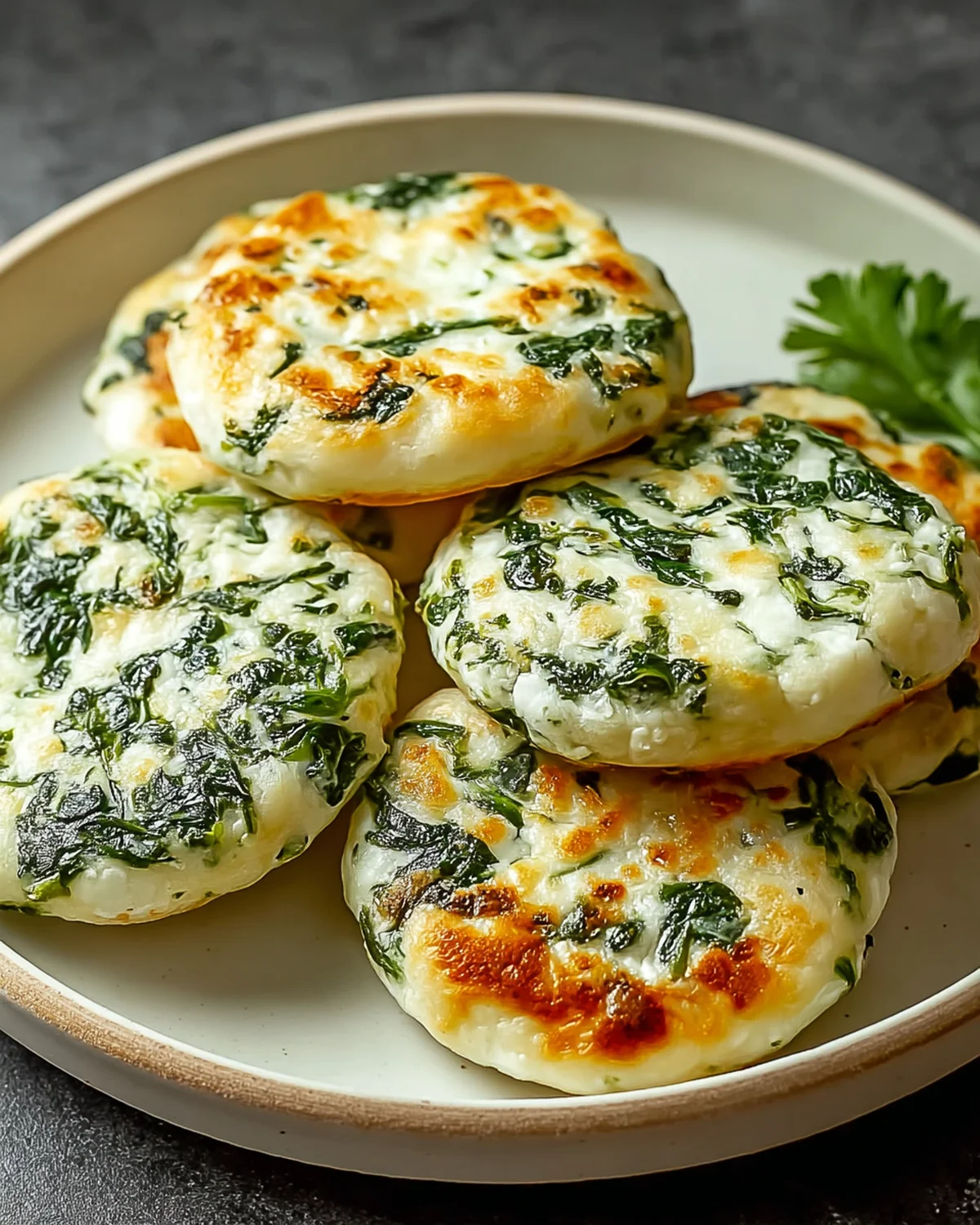 Spinach Cottage Cheese Flagels Recipe