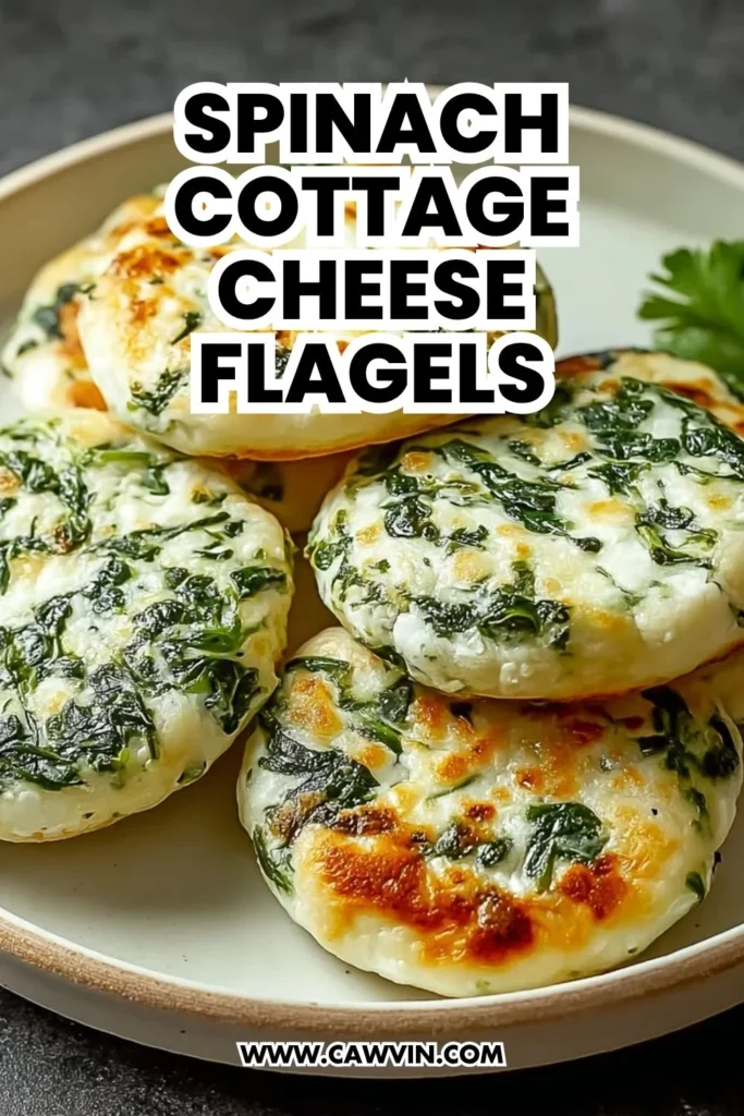 Spinach Cottage Cheese Flagels - Easy Peasy Recipes