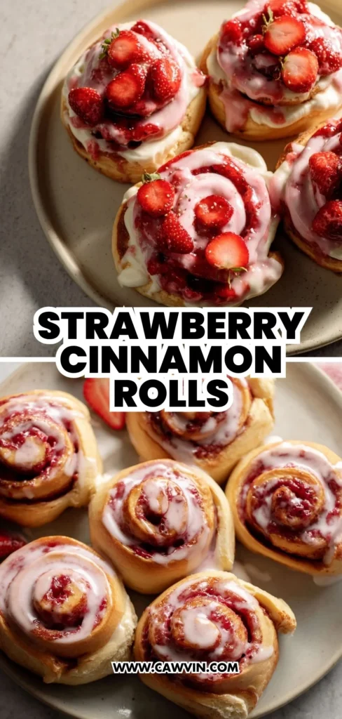 Strawberry Cinnamon Rolls 2 1 - Easy Peasy Recipes
