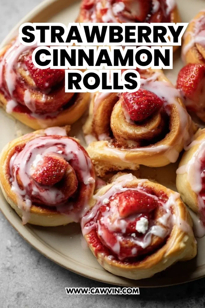 Strawberry Cinnamon Rolls - Easy Peasy Recipes