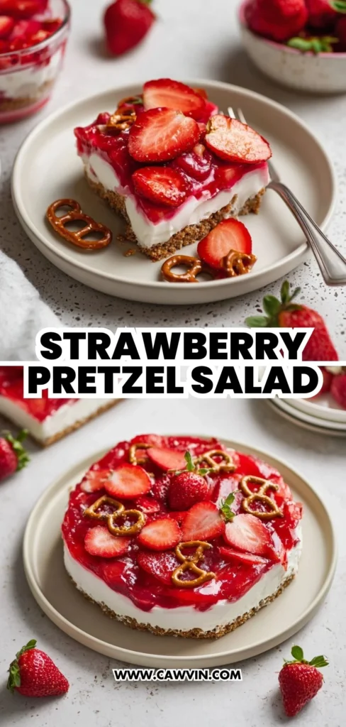 Strawberry Pretzel Salad 2 1 - Easy Peasy Recipes