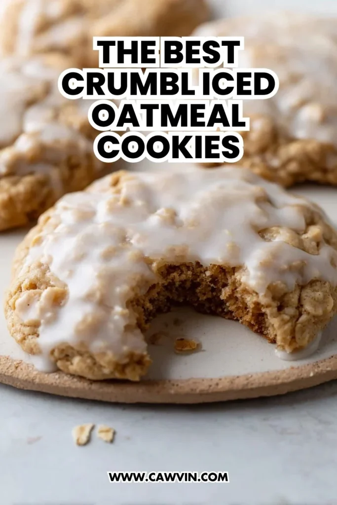 The Best Crumbl Iced Oatmeal Cookies - Easy Peasy Recipes