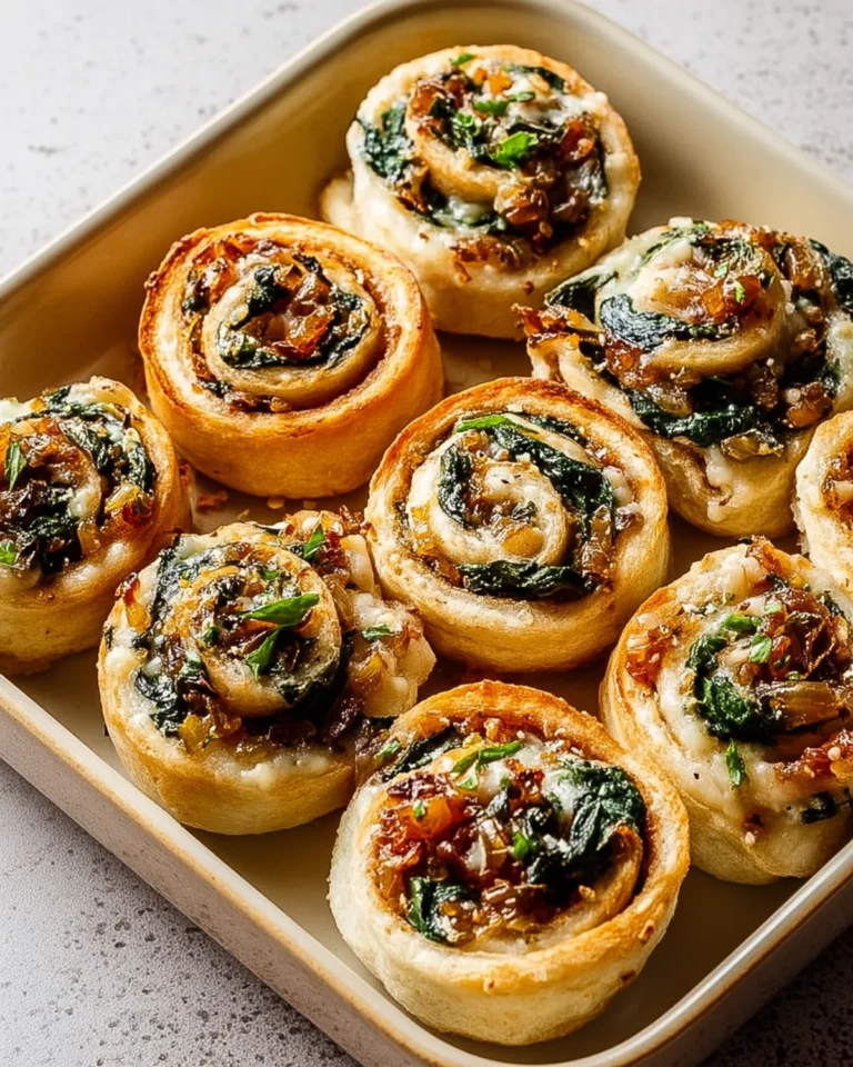 Vegan Caramelized Onion and Spinach Pizza Rolls Recipe