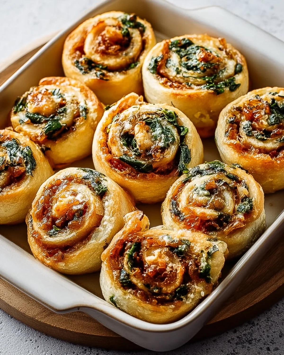 Vegan Caramelized Onion and Spinach Pizza Rolls - Image 4